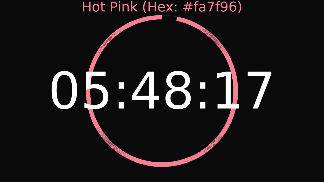 6 Hour Timer | Hot Pink Colour