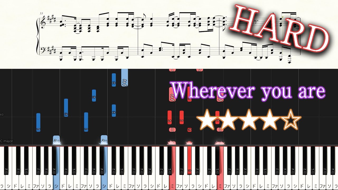 Wherever you are - ONE OK ROCK - Hard Piano Tutorial + Sheets