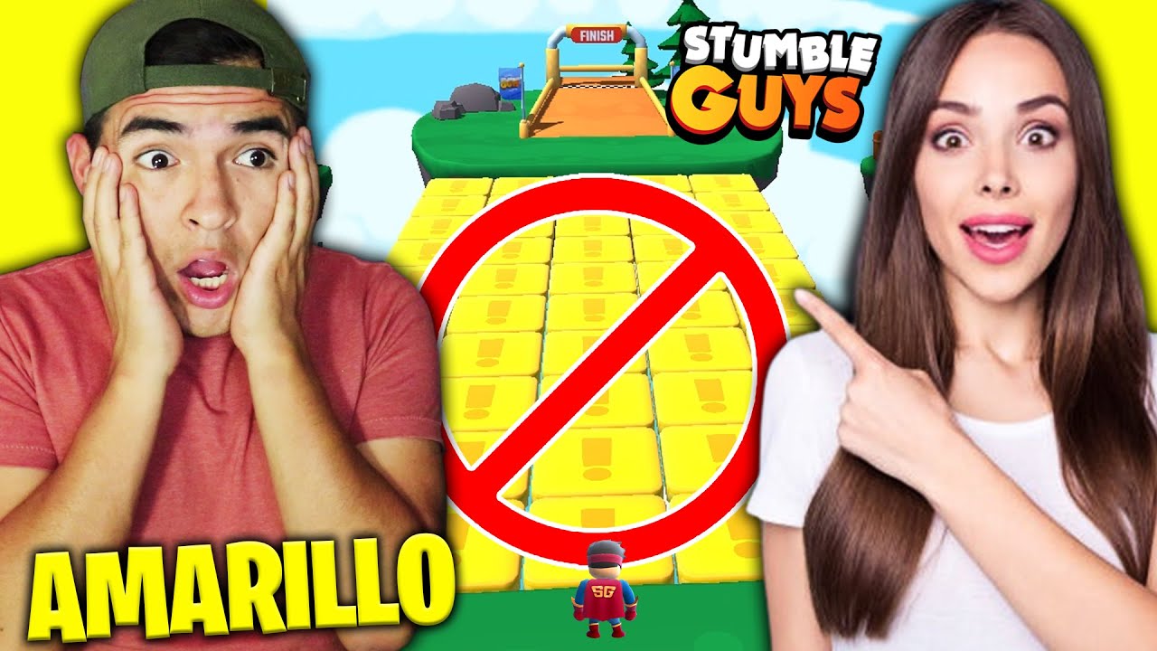 MI NOVIA ME PROHIBE TOCAR el COLOR AMARILLO en STUMBLE GUYS 😱¡RETO IMPOSIBLE! *TERMINO ENOJADO*