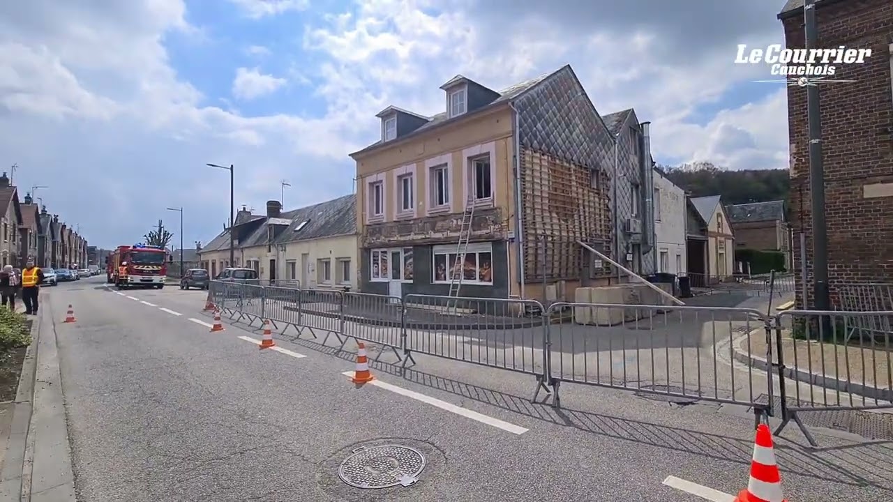 Menace d'un effondrement de maison à Gruchet-le-Valasse, les pompiers sur place
