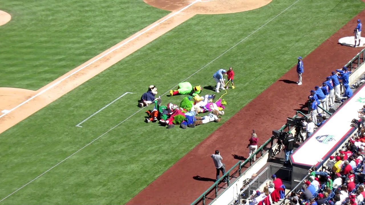 Mascot Tug-of-War, Citizens Bank Park, Philadelphia, April 29, 2012