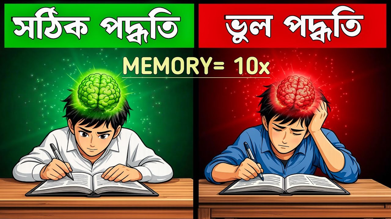 পড়া ভুলে যান? ১০ গুণ বেশি মনে রাখার ৫টি সায়েন্টিফিক কৌশল | Brain Hack