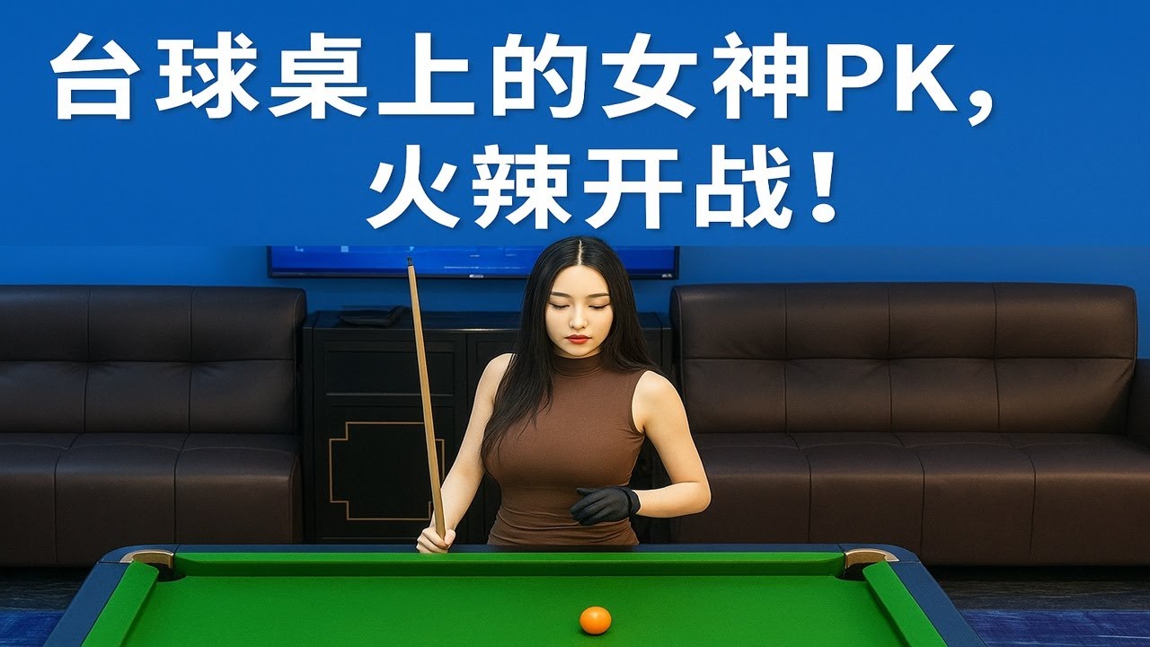 台球桌上的女神PK，火辣开战！