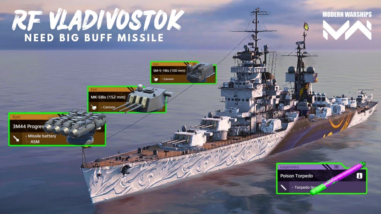 RF VLADIVOSTOK - This is powerful but missile 🔥 Need big  buff 💪- modern warships 