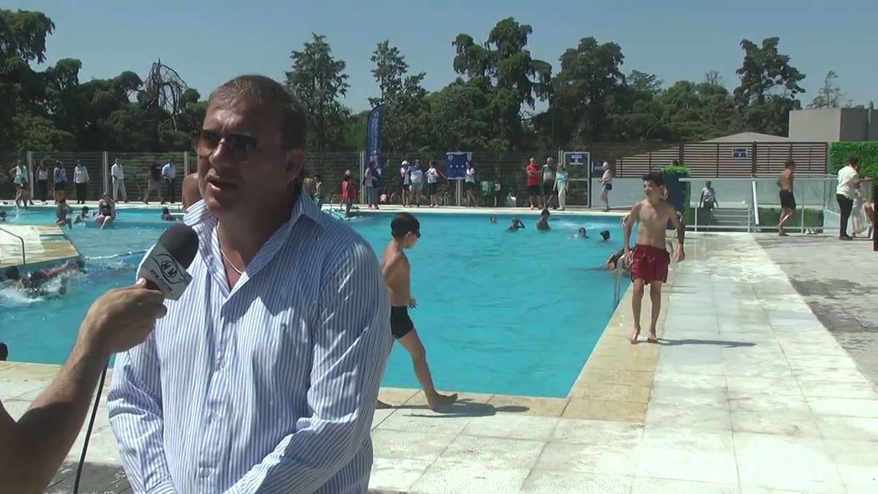 Inauguración Pileta del Poli. Nota a Lic. Diego Reyes - Intendente Municipio de Puan.