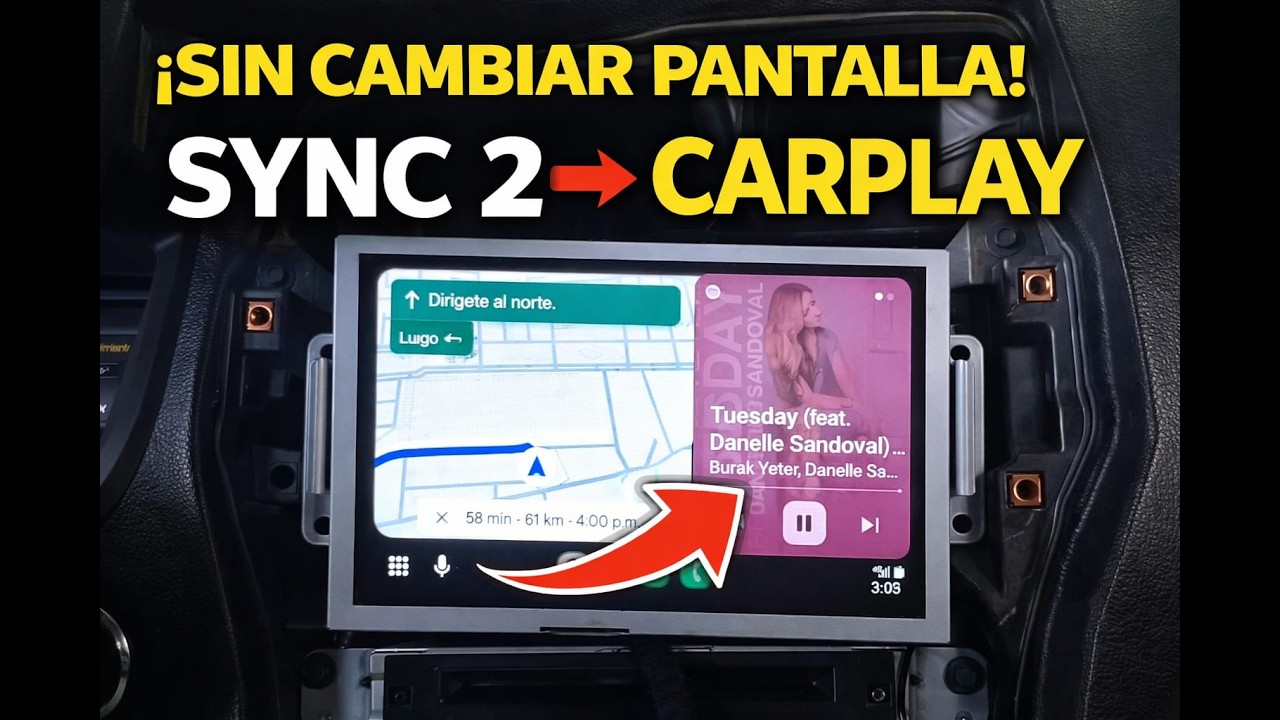 Cómo instalar Apple CarPlay, Android Auto en SYNC 2 (SIN cambiar la pantalla) FORD