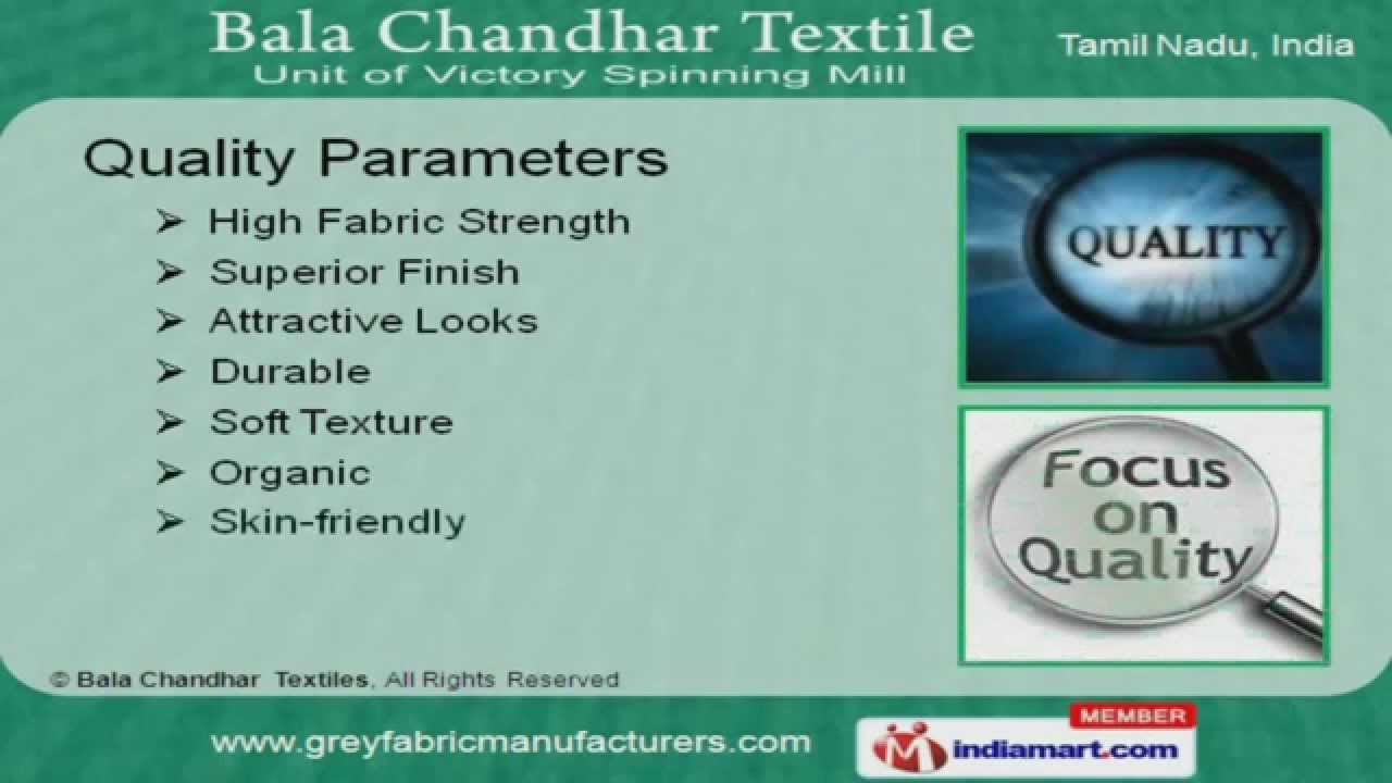 Grey Fabric & Viscose Yarn by Balachandhar Textiles, Erode