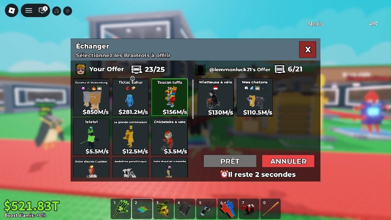 J'essaie de trade