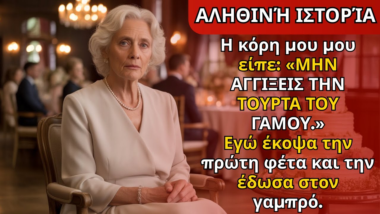Η κόρη μου είπε να μην αγγίξω την τούρτα· έκοψα το πρώτο κομμάτι και το έδωσα στον γαμπρό.