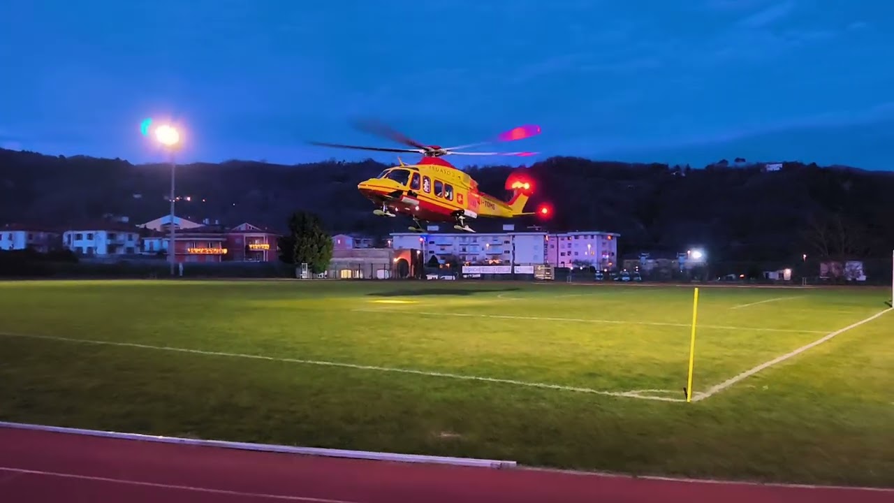 Atterraggio Elisoccorso Pegaso 3 - Pontremoli Stadio Lunezia, 05.01.2026