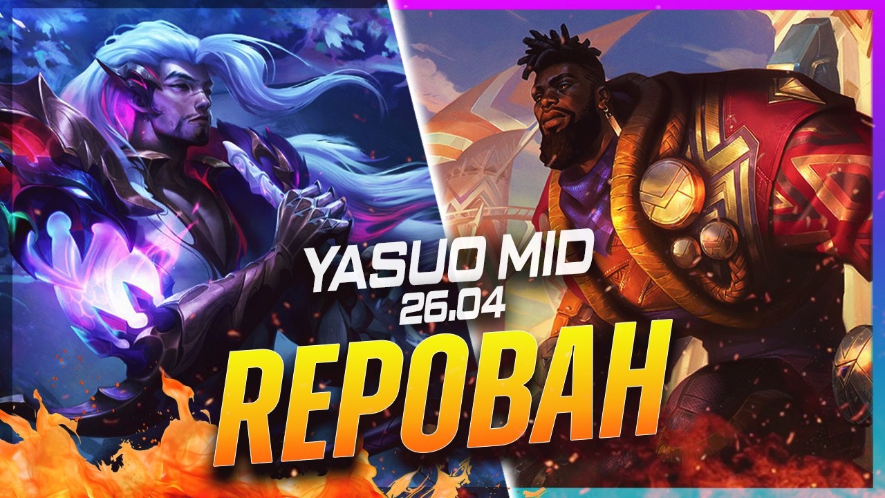 REPOBAH - Ясуо против К'Санте на миду, патч 26.4 - Геймплей за Ясуо