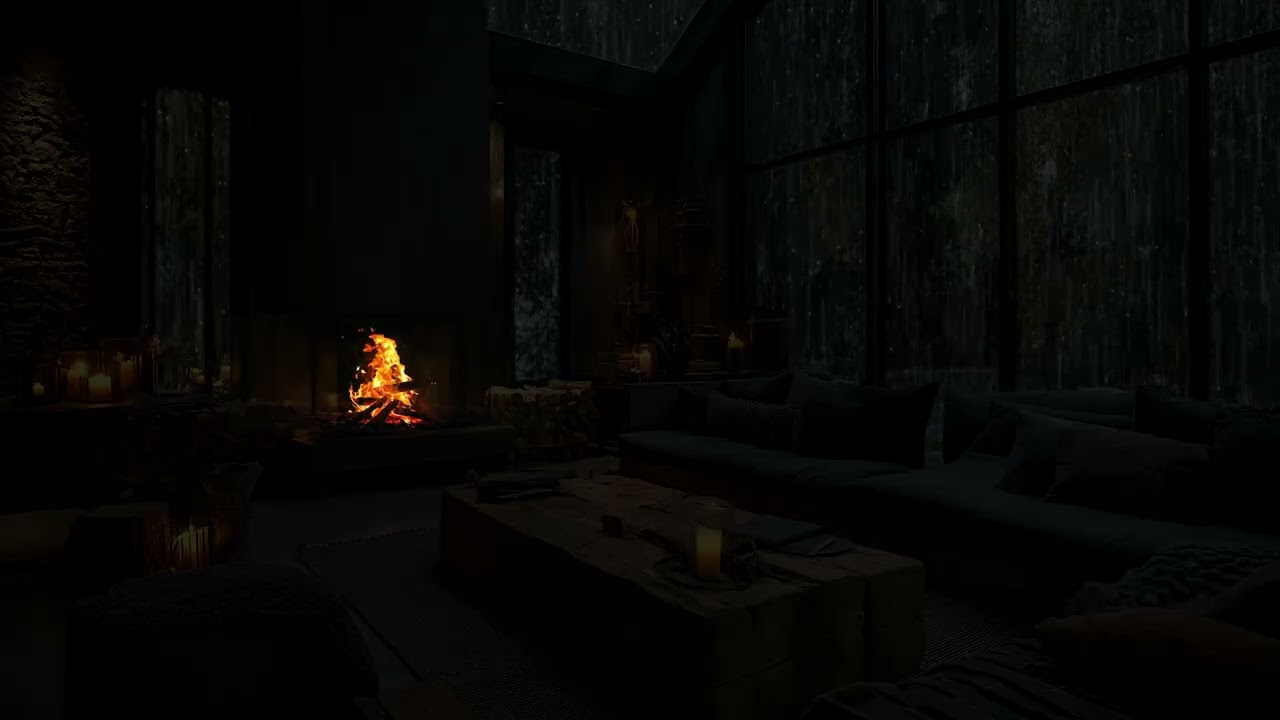 A Quiet World Outside Covered by Rain While You Relax in Peace | Deep Ambient Soundscape for Rest
