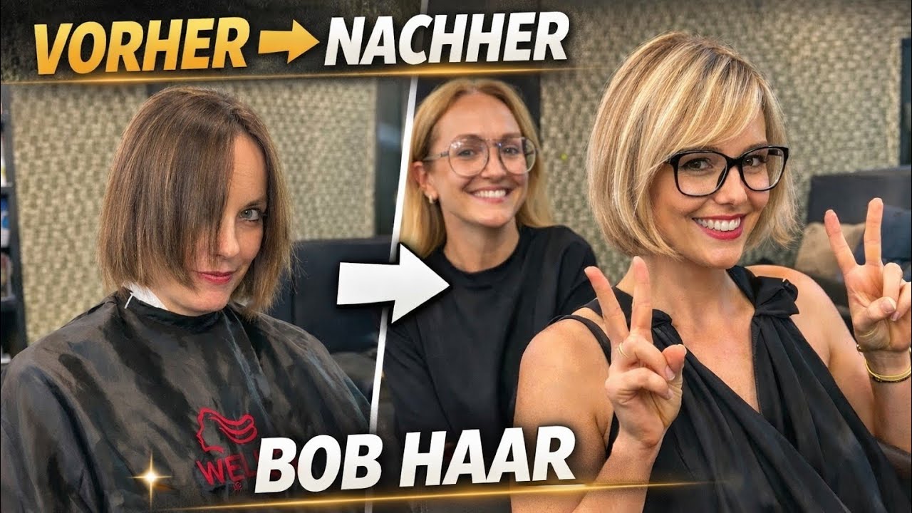 Von Einfach zu Wunderschön 💇‍♀️ Bob Cut Haar Transformation❤️@Kopf_Kunst