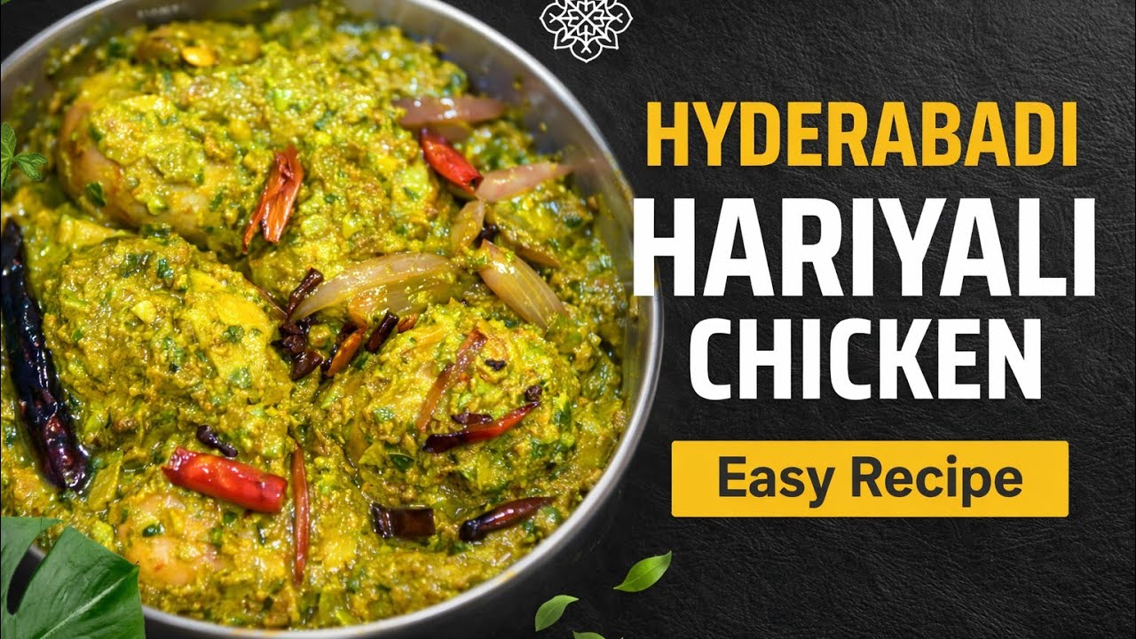 👉 Haidrabadi Hariyali Chicken Recipe 🤤 | Restaurant style secret 