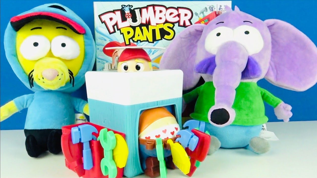 Kral Şakir Fil Necati abi Canan Wissper oyuncak ile Plumber Pants tamirci pantolonu oyunu oynadık