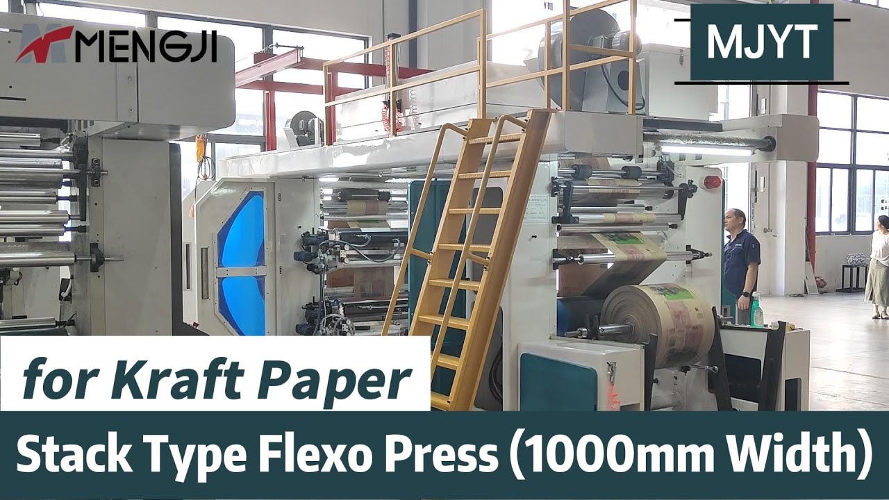 4-Color Stack Flexo Printing Machine for Kraft Paper Bags for T-Shirts and Shoes