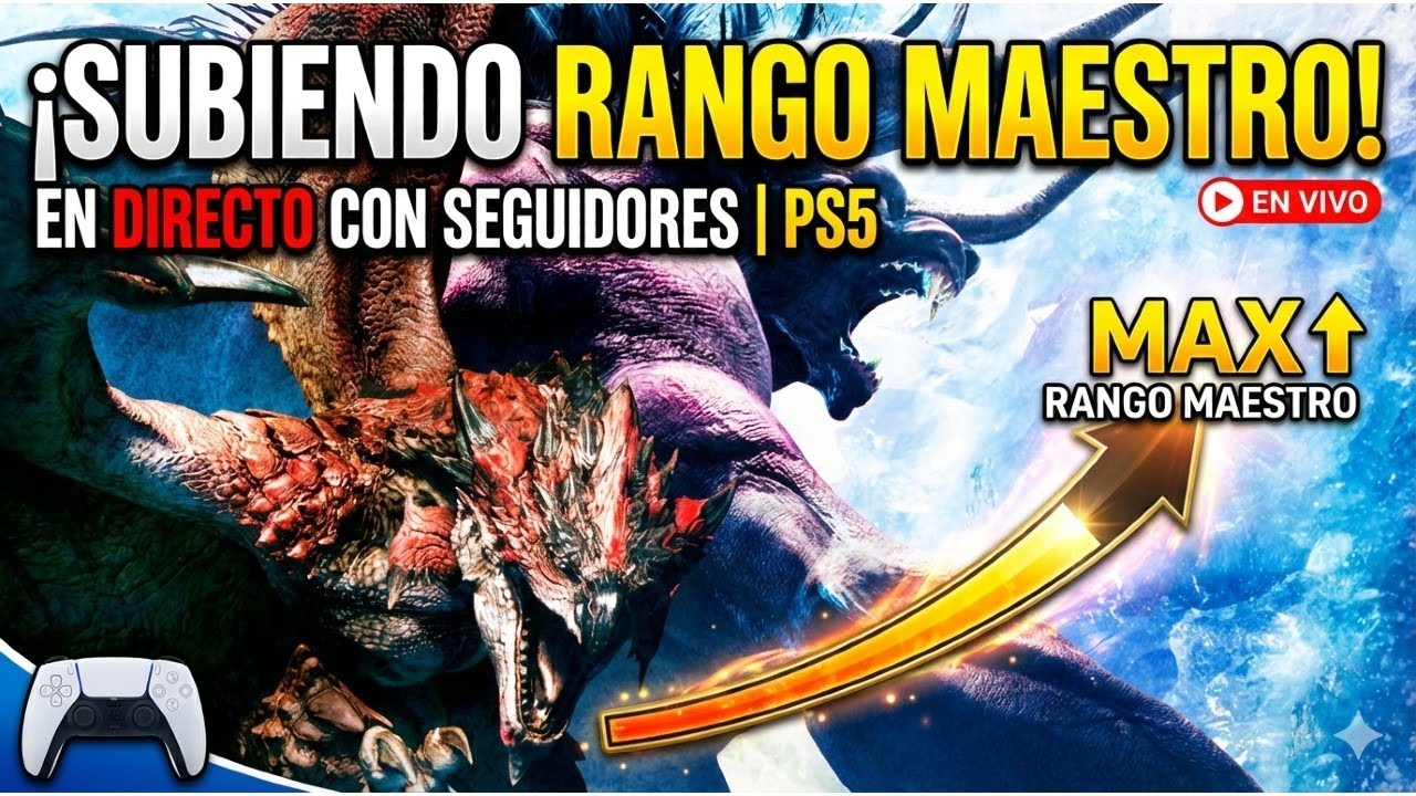 ¡RUMBO AL MÁXIMO NIVEL! 🚀 Subiendo Rango Maestro en MHW: Iceborne (PS5)