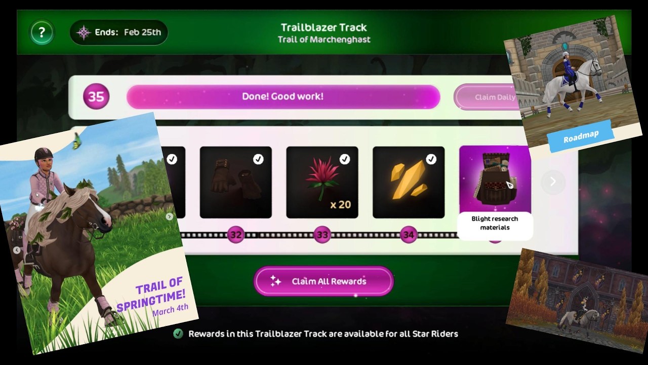 SSO  -  Marchengast trail completed! & March Roadmap  -  StarStableOnline