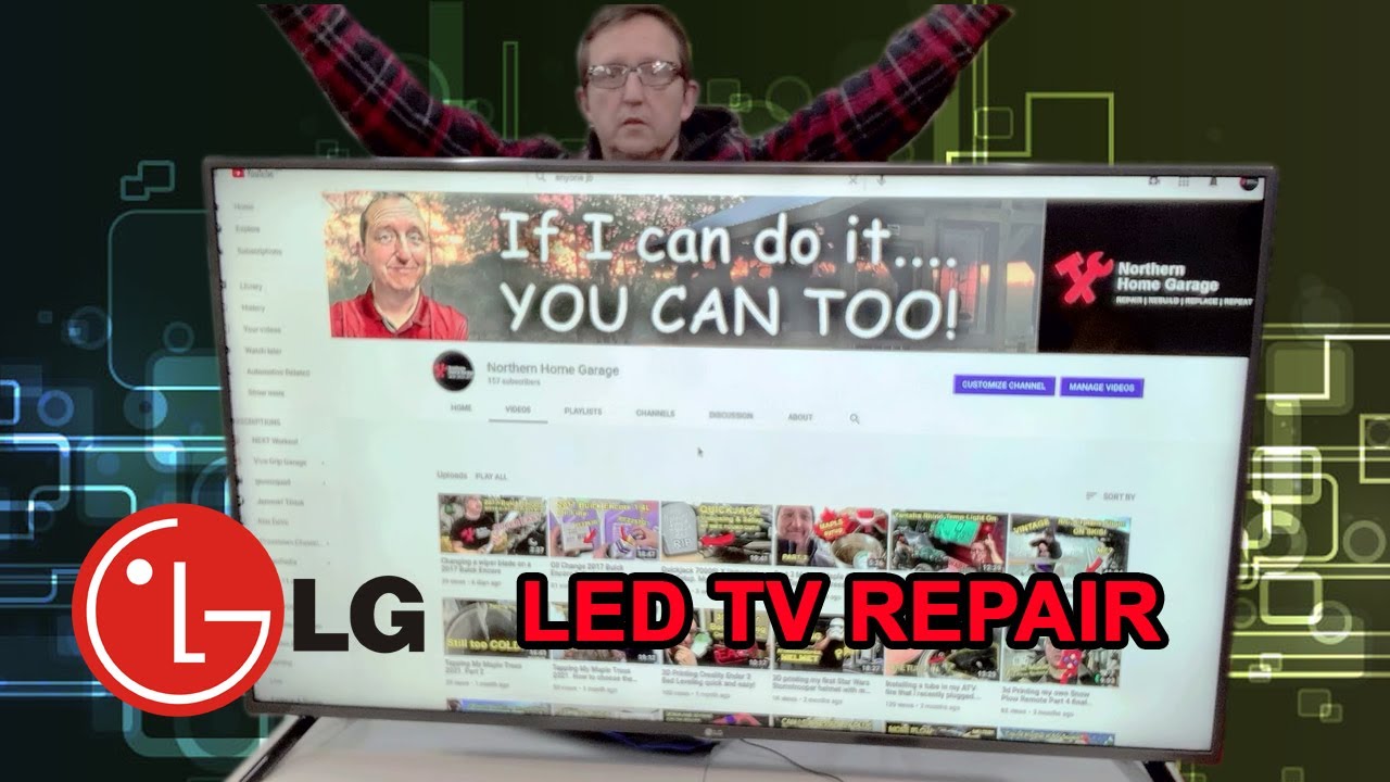 Repairing an LG 55 inch LED TV. quick screen flash only, no picture MODEL 55LF6000 LED Replacement
