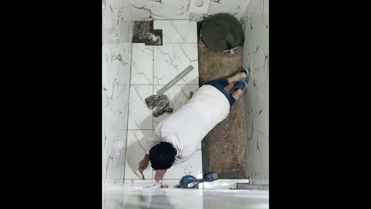 Watch how ceramic floors are installed in this way.