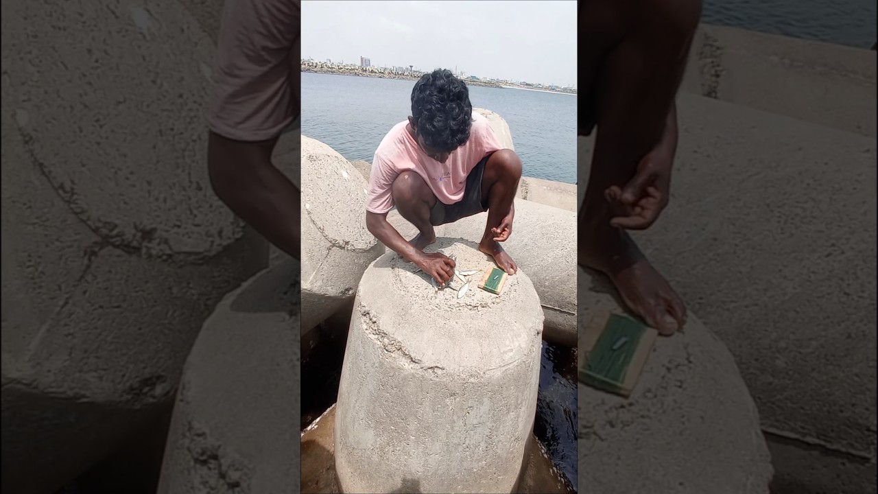 Unexpectedly Big 3 Feet Fish Catch Inside Stones #fishing #fishingvideos #thoondilulagam #seafishing