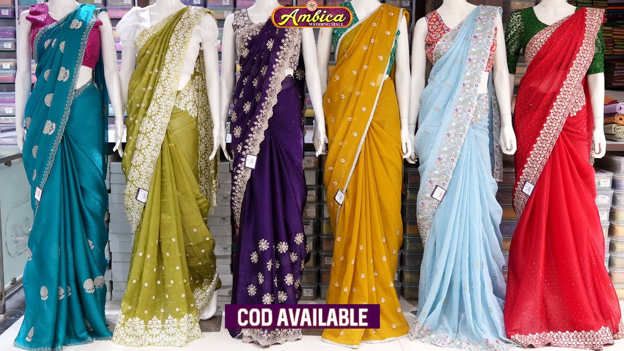Designer Sarees | 6300257270 | Free courier | COD | www.ambicaweddingmall