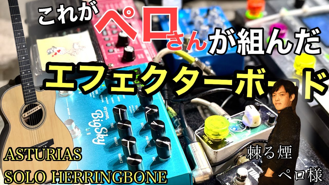 【アコギ専用】プロシンガーのサポートギタリストが組んだエフェクターボードが煌びやかで至高の領域に達した