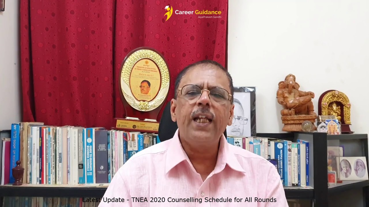 Latest Update TNEA 2020 Counselling Schedule for All Rounds | Career Guidance JP Gandhi