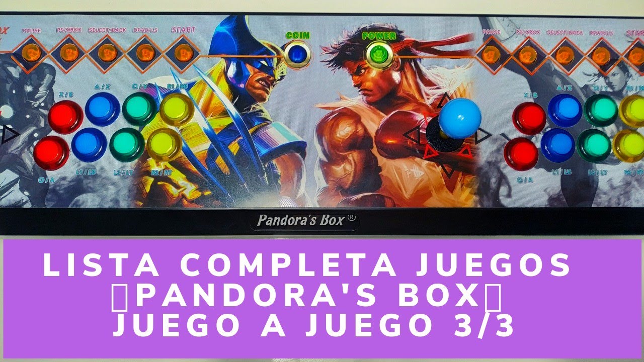 🕹🕹LISTA DE JUEGOS PANDORA'S BOX 6 3/3 (1300 JUEGOS) ARCADE RETRO