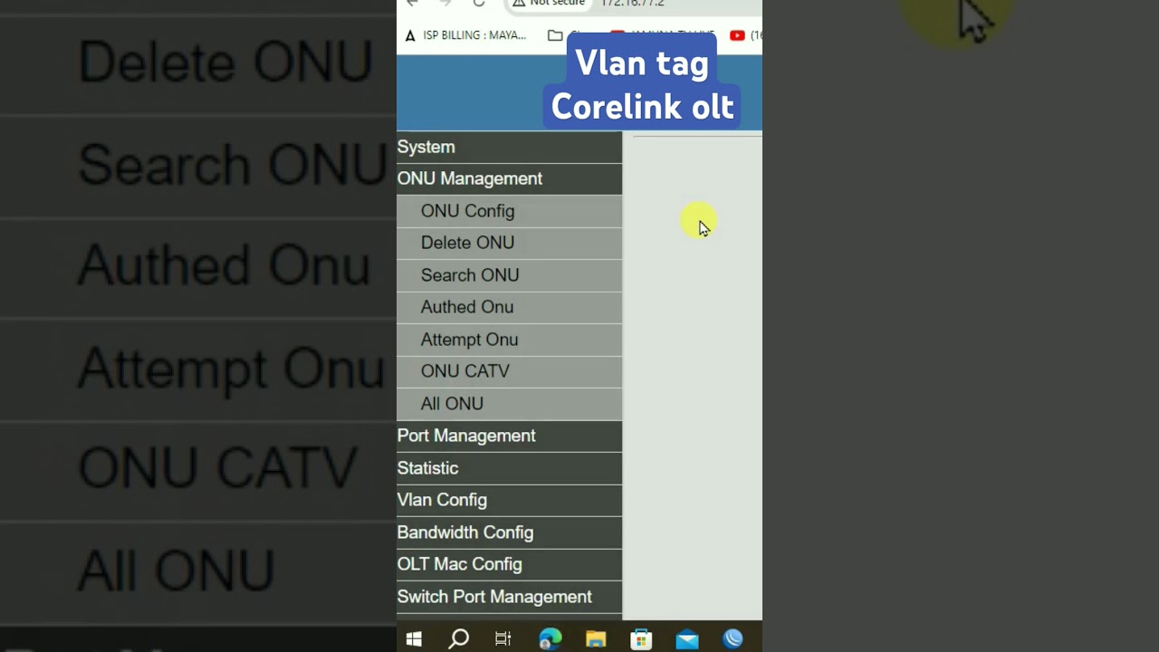 Vlan tag corelink olt #olt #vlan #tag #onu