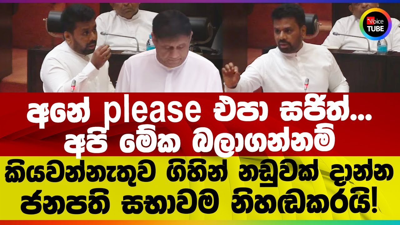 අනේ please එපා සජිත්...  අපි මේක බලාගන්නම් | කියවන්නැතුව ගිහින් නඩුවක් දාන්න | ජනපති සභාවම නිහඬකරයි!