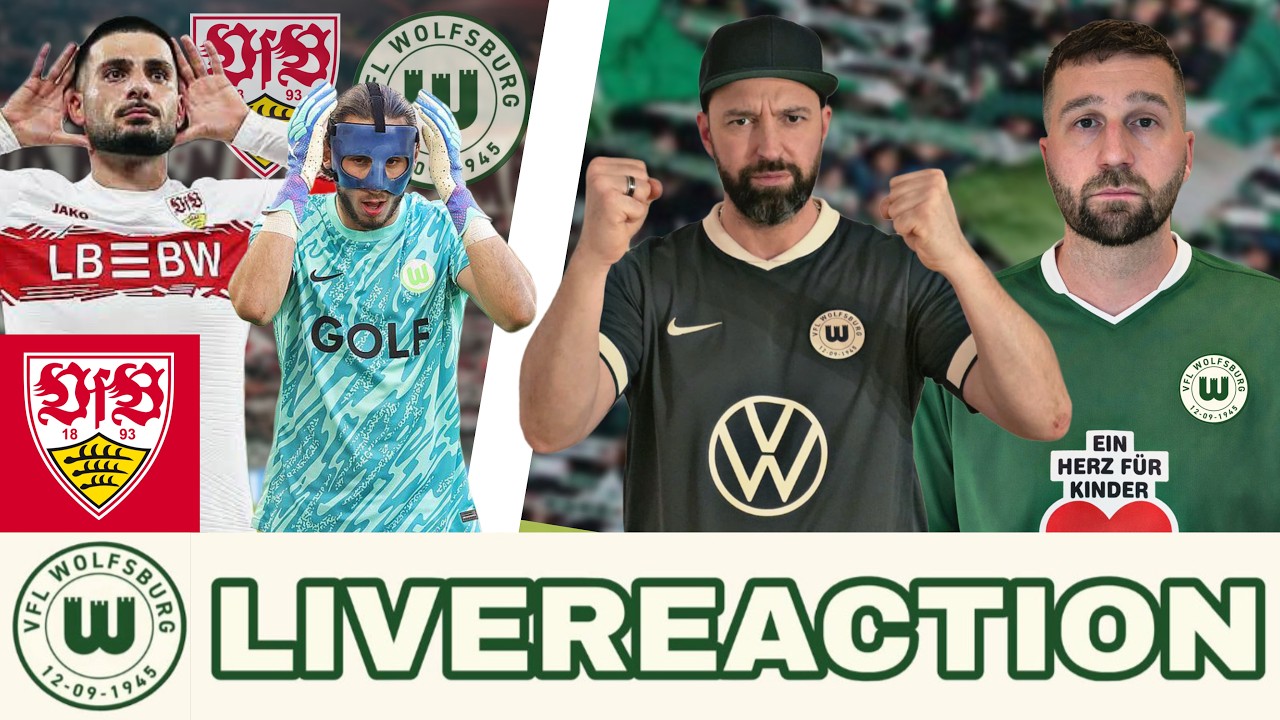 [#0088] ► 🔴 LIVE REACTION: ⚪️🔴 VFB STUTTGART VS. VFL WOLFSBURG 🟢⚪️ | #bundesliga #watchparty #live