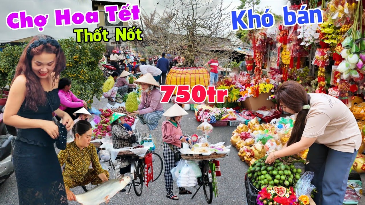 Đầy cá khủng và bông tết chợ Thốt Nốt Cần Thơ buôn bán thời buổi này quá khó
