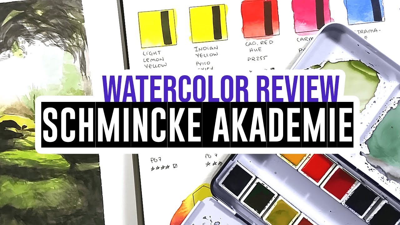 Review & demo - Schmincke Akademie student watercolor paints