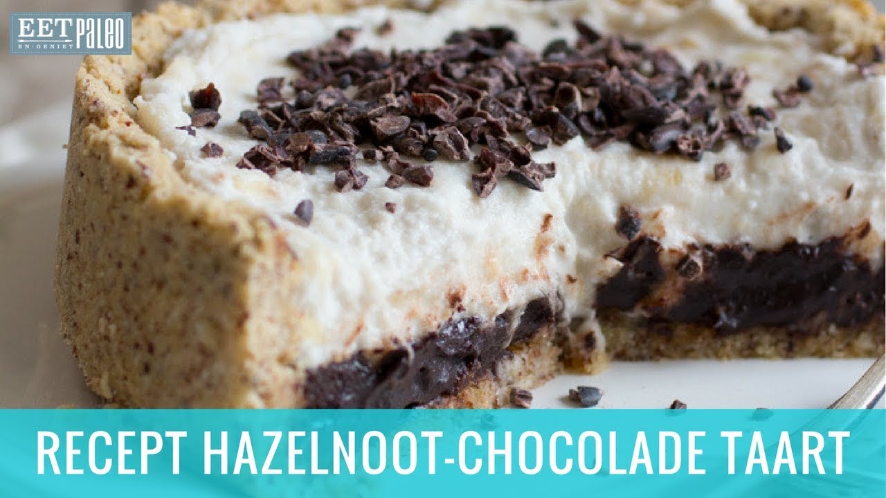 Recept Hazelnoot Chocolade Bananentaart (Suikervrij, Glutenvrij & Lactosevrij)