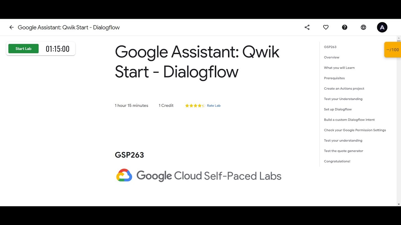 Google Assistant: Qwik Start - Dialogflow