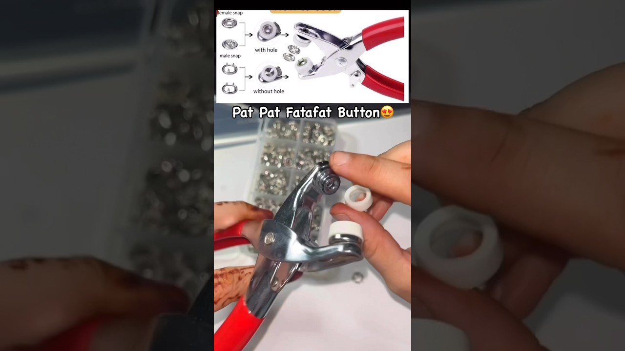 Snap Fasteners Kit | Sewing Buttons Set for Clothing Sewing #button #fast #shorts #sewing #hack