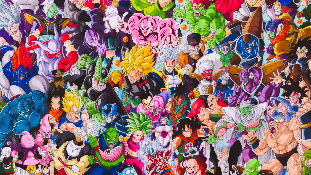 BIGGEST Drawing EVER! GOKU vs ALL, really vs ALL!! | Commission #158