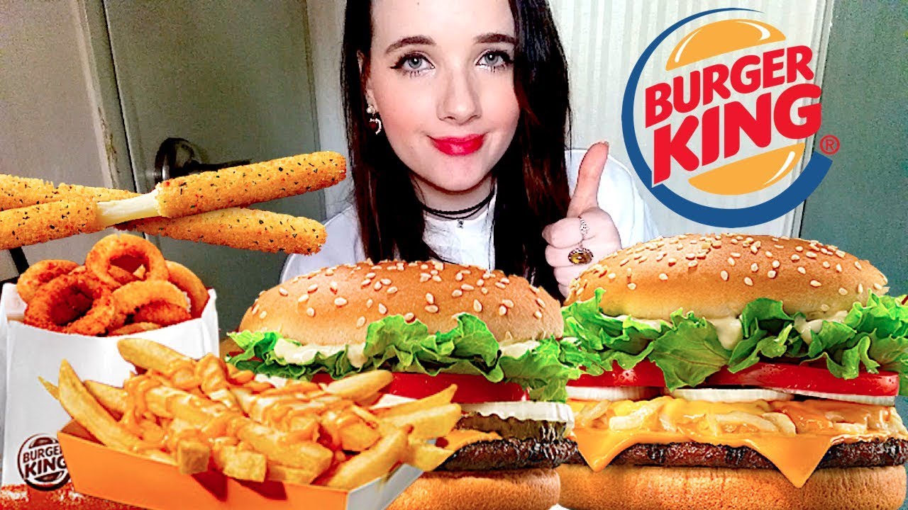 FOR THE FIRST TIME ?? 🍔 BURGER KING MUKBANG 🍟 버거킹 먹방