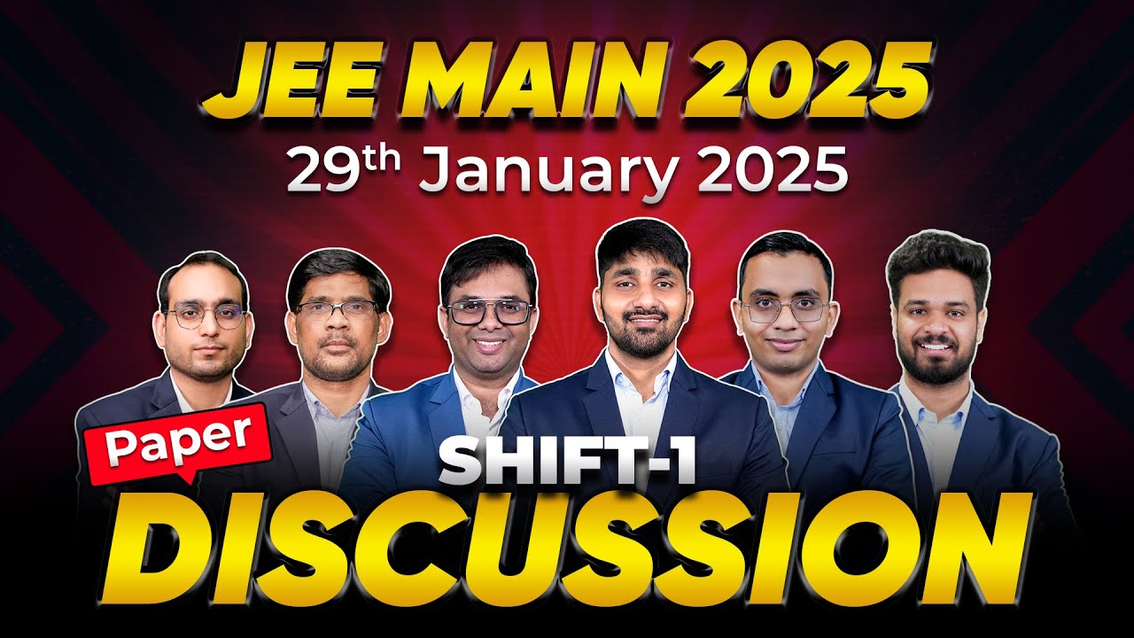 JEE MAIN 2025 | Live Paper Discussion - Shift 1 (Phase 1) | Live PYQs Solve