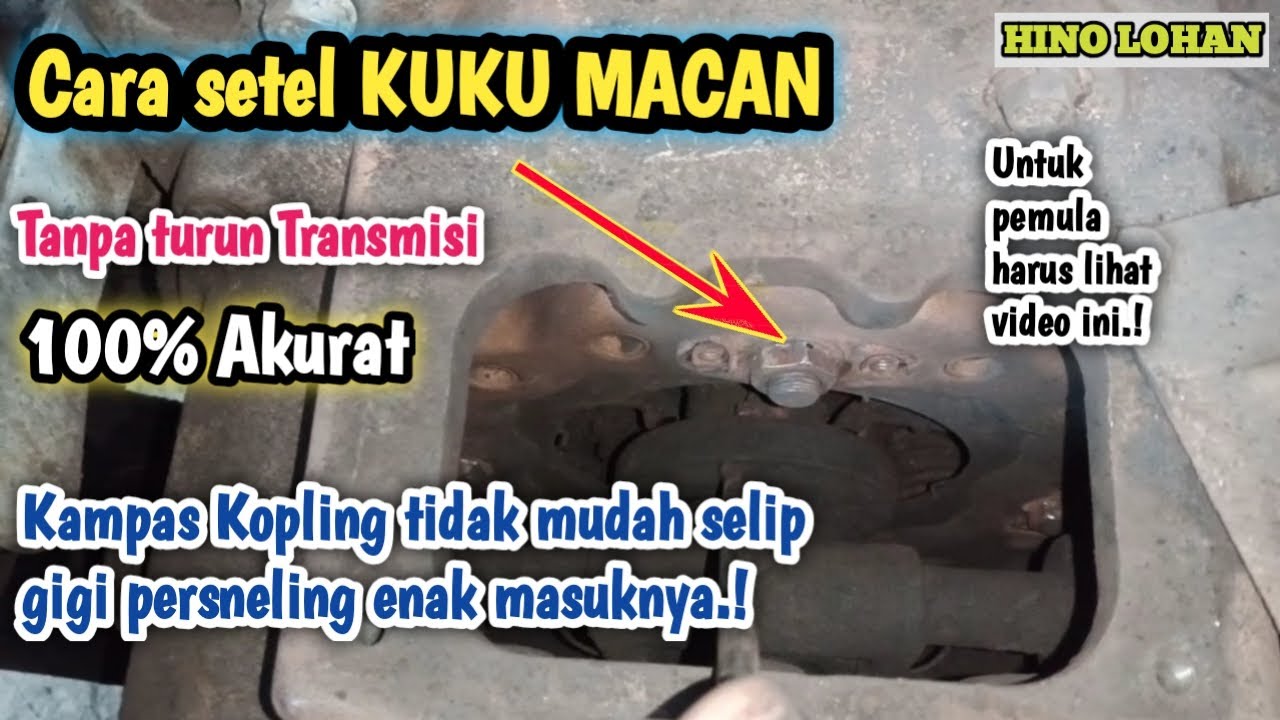 Cara setel KUKU MACAN tanpa turun Transmisi 100% akurat kampas kopling tidak mudah selip