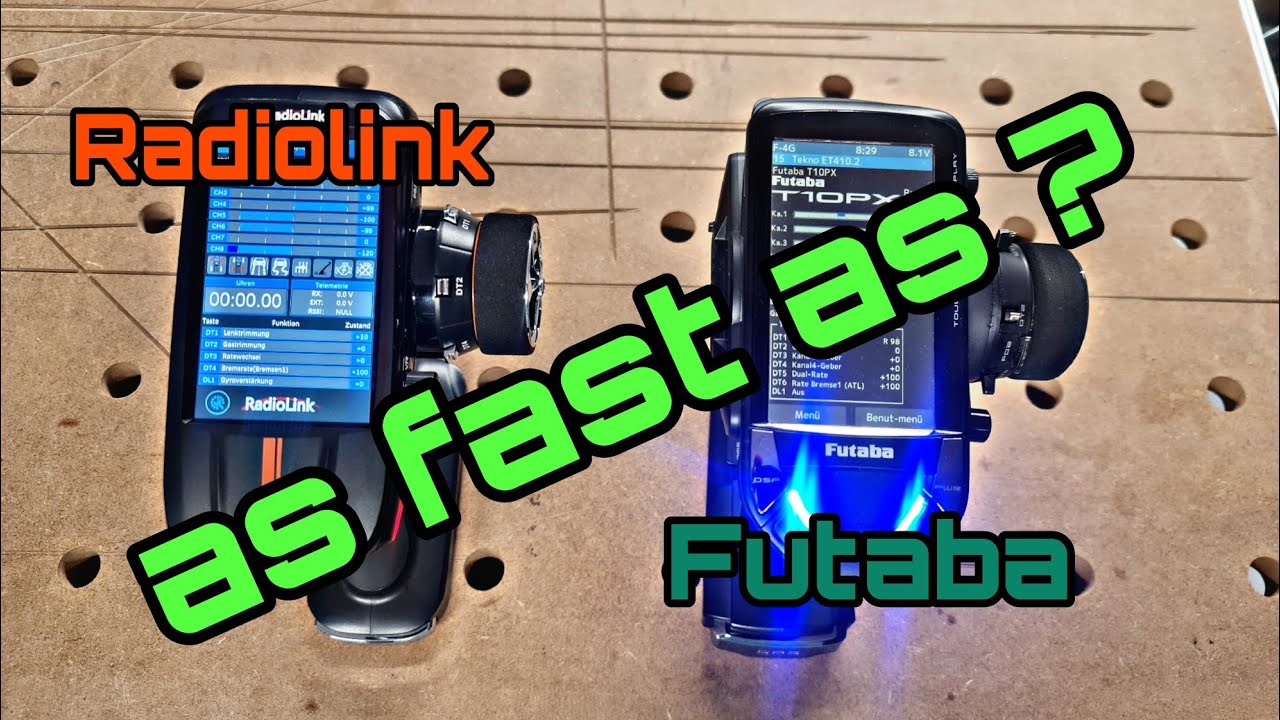Slomotion Speed-Vergleich Radiolink RC8X vs Futaba T10px vs T4px