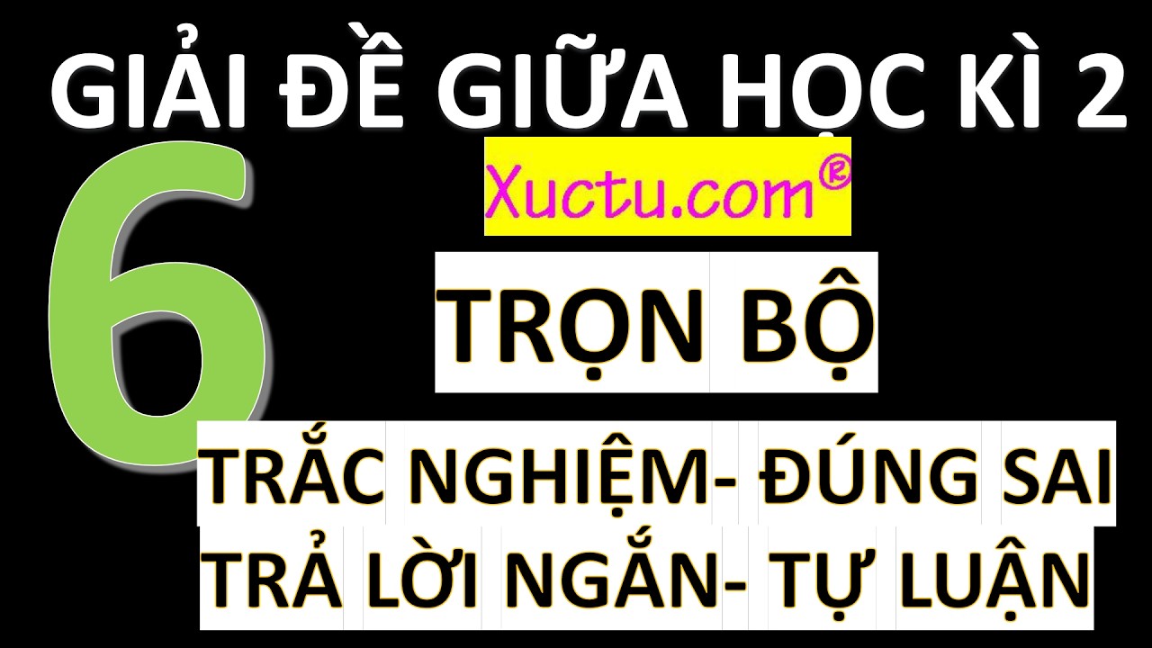 [FULL] Giải Đề Kiểm Tra Giữa Học Kì 2- Toán 6- Trắc Nghiệm Đúng Sai- Trả Lời Ngắn- Tự Luận