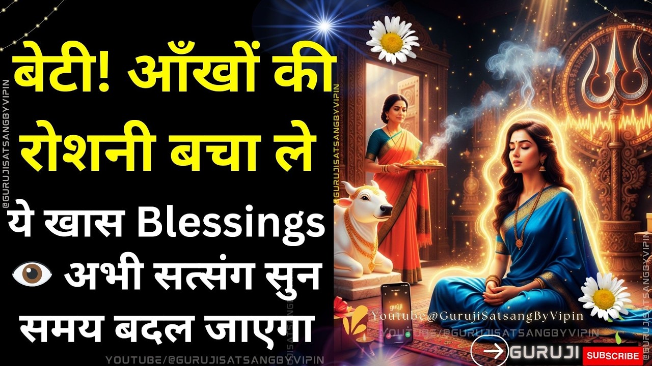 #1828 बेटी! आँखों की रोशनी बचा ले, ये खास Blessings 👁️ अभी सत्संग सुन समय बदल जाएगा #gurujisatsang