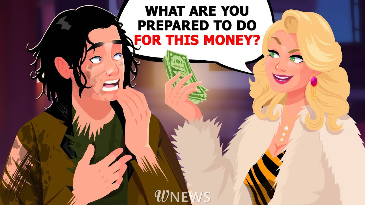 Rich woman paid a homeless guy for a night with her