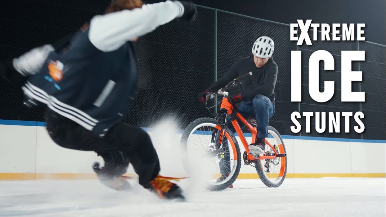 Extreme ICE Stunts ❄️ Kamil Kobędzowski ❄️🚲💨⛸