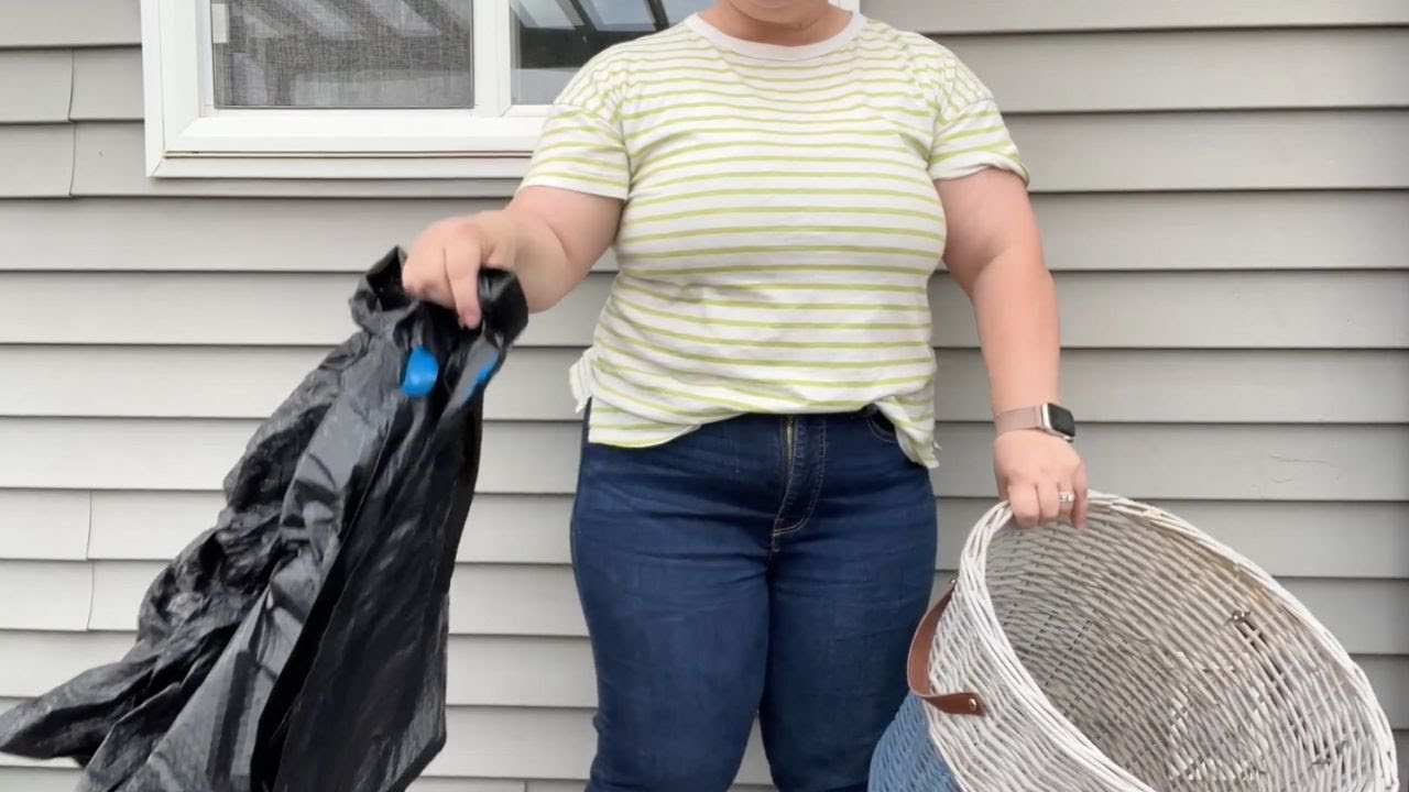 Grab a trash bag and a basket - this is GENIUS!