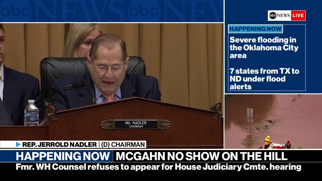 Former White House counsel Don McGahn a no-show at House Judiciary Committee hearing