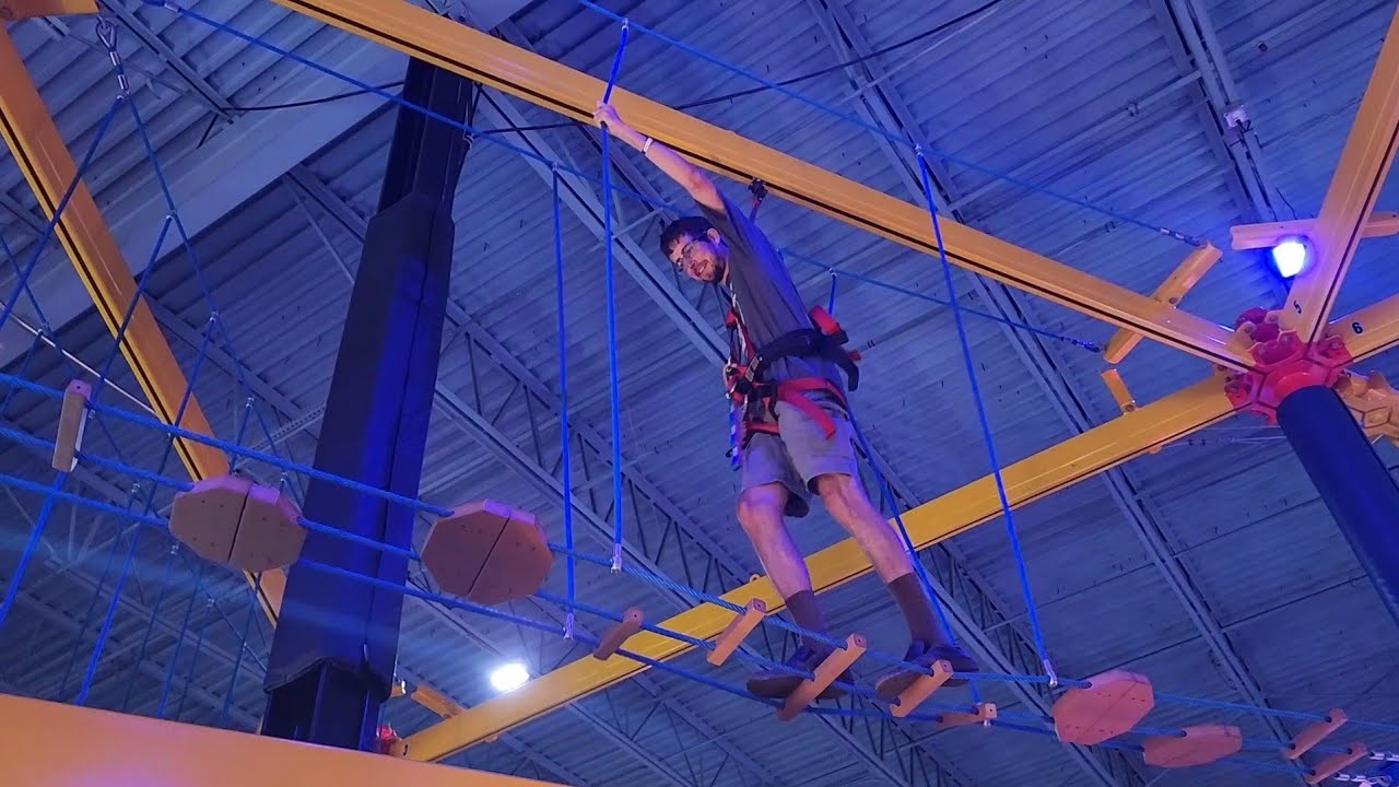 me doing ropes course at Fun Land Fredericksburg (August 28th, 2022)