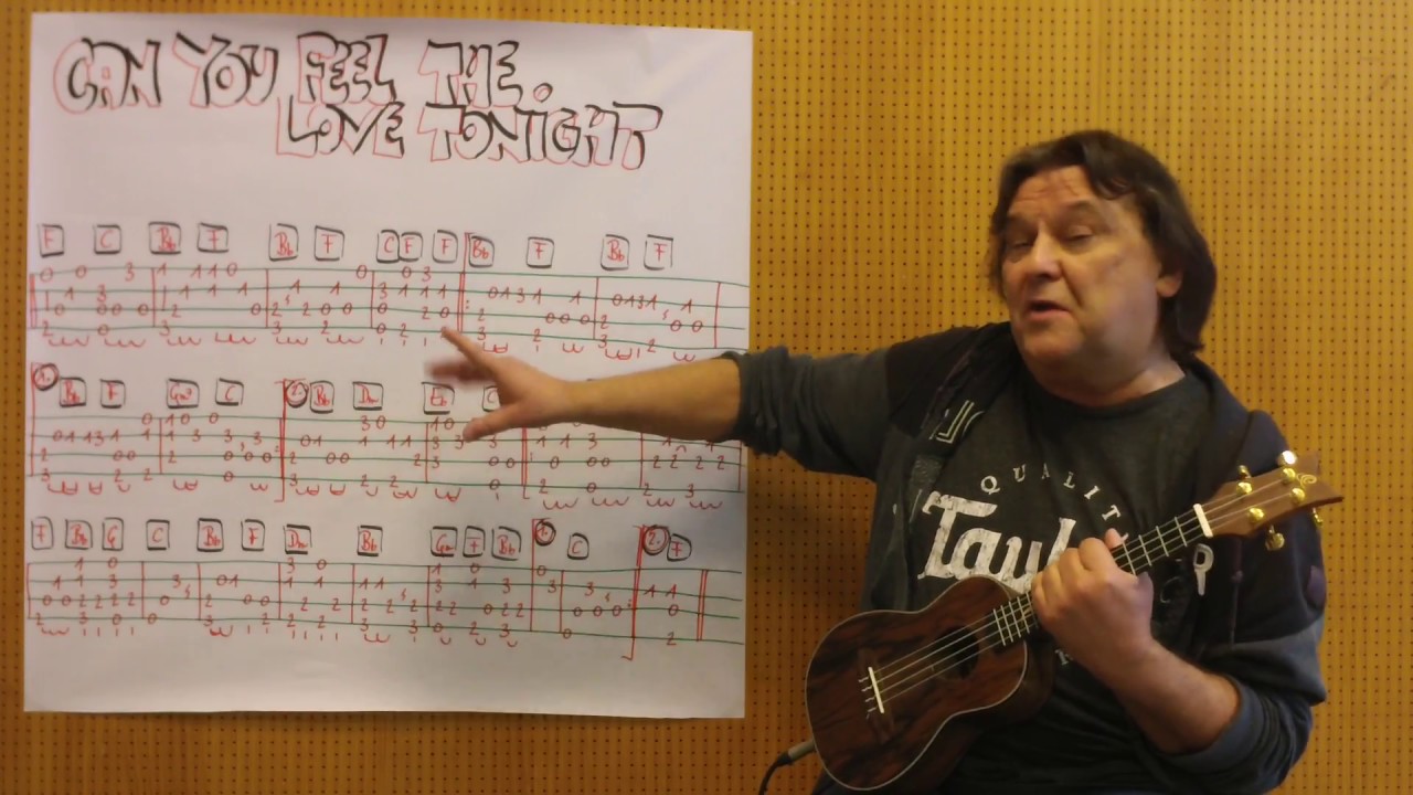 Fingerstyle UKULELE Lesson #176: CAN YOU FEEL THE LOVE TONIGHT (The Lion King)